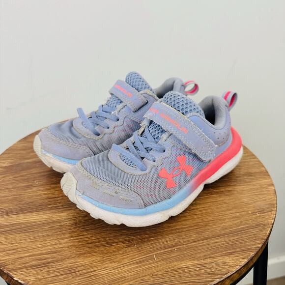 Under Armour Other - Under Armour Assert 10 AC Girls Purple And Pink Sneakers Size 12